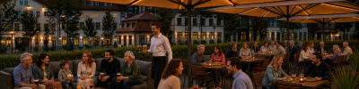 Biergarten des Dubliner Irish Pub Erfurt am Hirschgarten